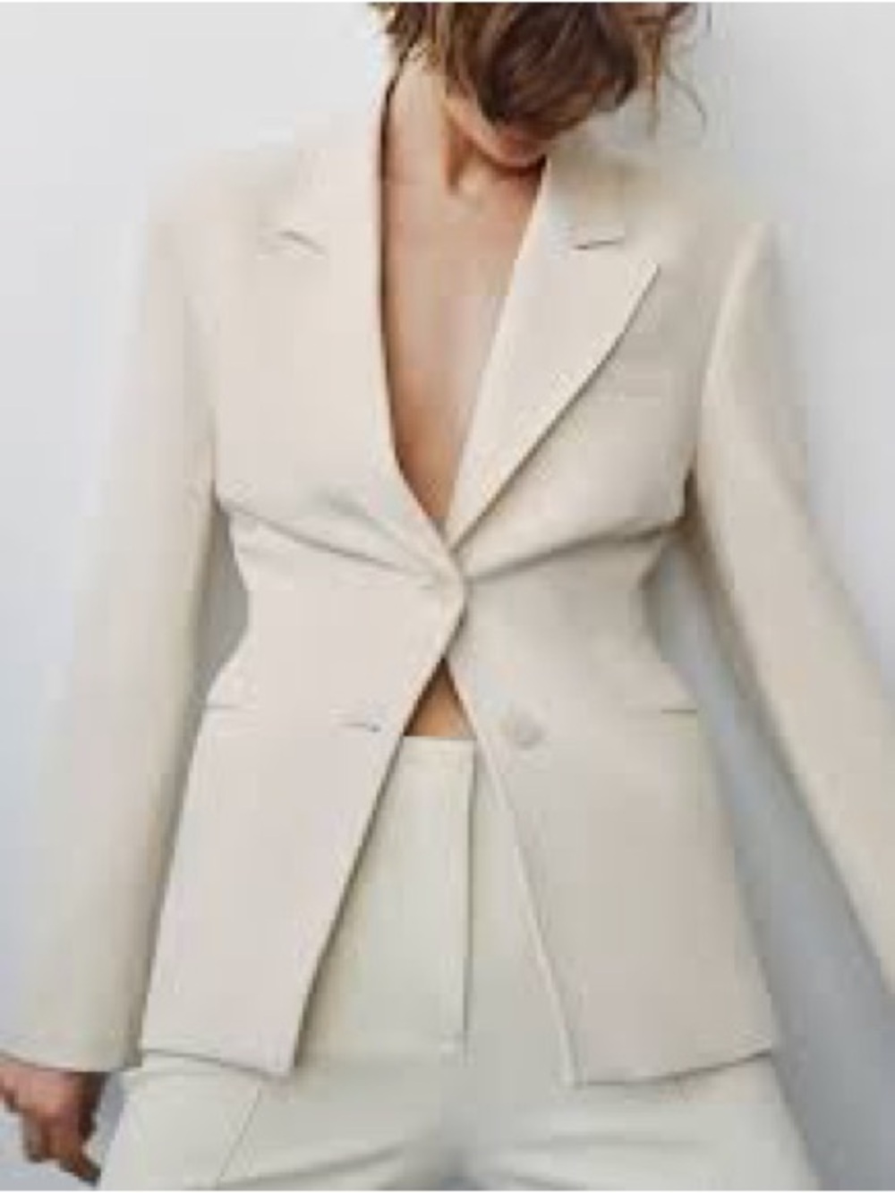Zara Off-White double-Button Blazer NWT size small